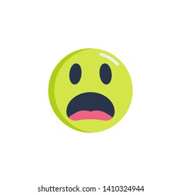 Worried Face emoticon flat icon, Scared expression face emoji vector sign, colorful pictogram isolated on white. Symbol, logo illustration. Flat style design
