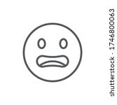 Worried Face emoticon vector icon symbol isolated on white background