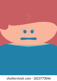 worried face vector poster background