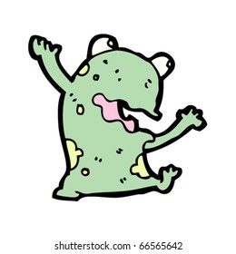 worried frog cartoon