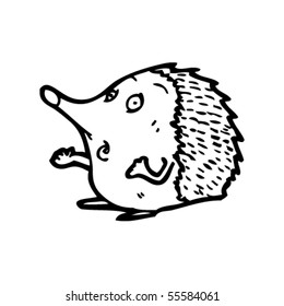 worried hedgehog cartoon
