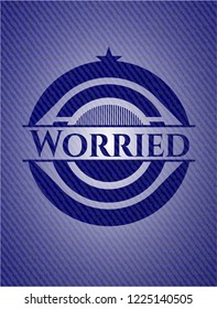 Worried jean background