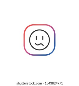 Worried  - Line Vector Icon
