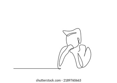 worried man thinking drawing concept
