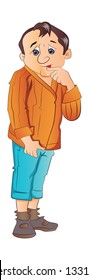 Worried Man, vector illustration