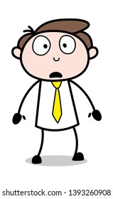Worried - Office Businessman Employee Cartoon Vector Illustration﻿
