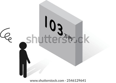 a worried person in front of the wall 