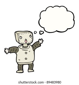 dibujos animados de robots preocupados