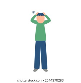 worry, concern, man, human, icon