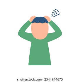 preocupación, preocupación, hombre, humano, icono