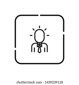 Worry man, worry symbol vector icon
