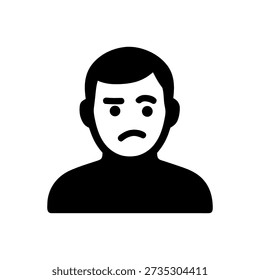 Worry and Suspicion Icon Isolated On White Background 