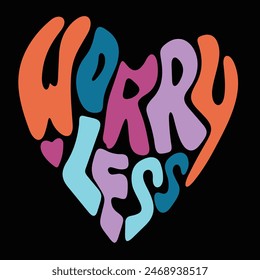 worryless heart illustration vector graphic