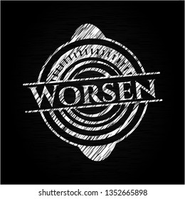 Worsen on chalkboard