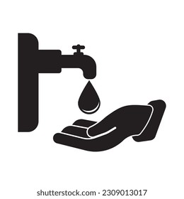 Worship ablution icon in islam,illustration design template