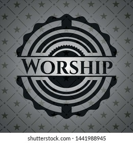 Worship dark badge. Vector Illustration. Detailed.