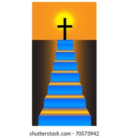 Worship to God.Vector
