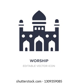 worship icon on white background. Simple element illustration from Buildings concept. worship icon symbol design.