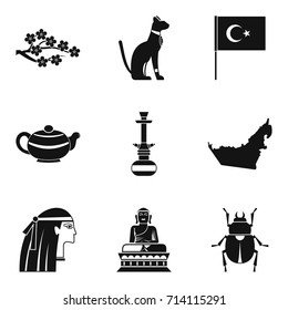 Worship icons set. Simple set of 9 worship vector icons for web isolated on white background