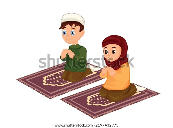 3,361 Muslim Children Pray Stock Vectors, Images & Vector Art ...