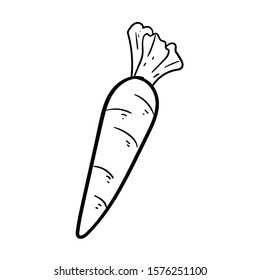 wortel doodle icon vector hand drawing