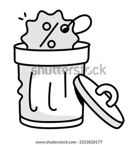 Worthless icon in doodle style 

