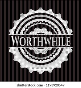 Worthwhile silvery badge or emblem