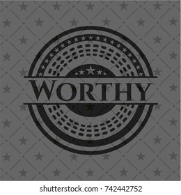 Worthy black emblem