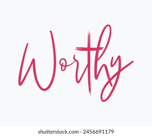 Worthy Christian T-shirt design Eps File