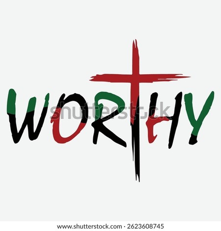 Worthy Vector Design, Jesus T-shirt Design