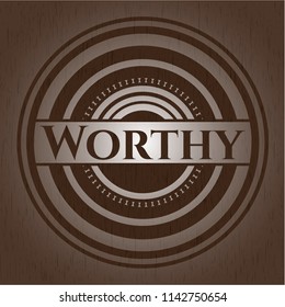 Worthy vintage wood emblem