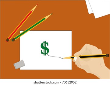 As it would be simple, if it was possible to take and draw anything you like... Even money