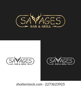 Ich hätte gerne ein Logo für meine kommende Bar "Savages Bar Grill" . Es ist mehr von Country Stil Bar , ich möchte Anfänger in den Namen integriert oder etwas entlang dieser Linien, Angelhaken etc.