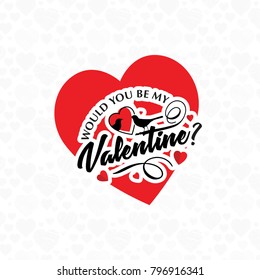 Would you be my Valentine's card