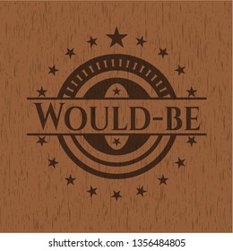 Would-be retro style wooden emblem
