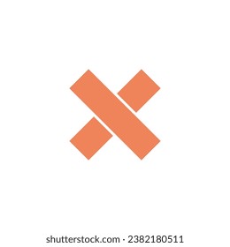 Wound bandage, medic geometric symbol simple logo vector