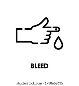 Wound bleed outline icon design style illustration on white background eps.10