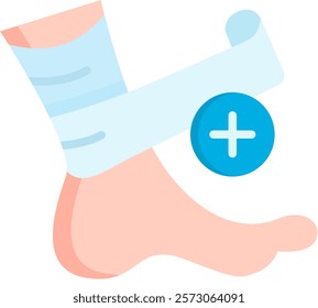 Wound Care Icon Flat Vector Illustration