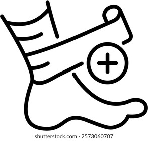 Wound Care Icon Line Vector Illustration