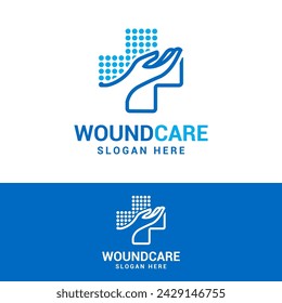 Wundversorgung Logo Design Vektor-Illustration
