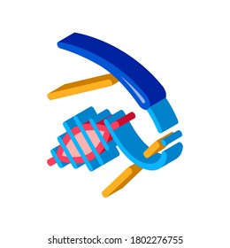 vector de icono de cierre de heridas. signo de cierre isométrico de la herida. ilustración de símbolo aislado de color