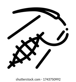 vector de icono de cierre de heridas. signo de cierre de heridas. ilustración de símbolo de contorno aislado
