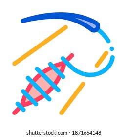 wound closure icon vector. wound closure sign. isolated contour symbol illustration
