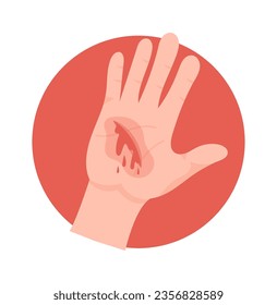 Wound Continues To Bleed Vector Illustration
