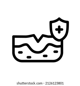 wound heal healthcare epidermis skin dermatology single isolated icon with outline style