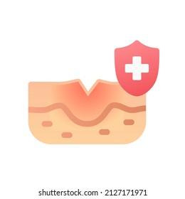 wound heal healthcare epidermis skin dermatology single isolated icon with smooth style