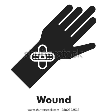 Wound Icon Glyph Style. Vector Illustration For Graphic Design