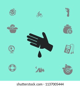 Wound on the hand vector illustration