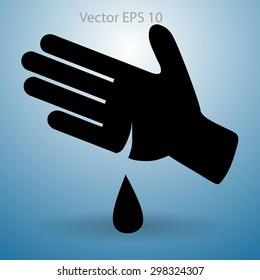 Wound on the hand vector illustration