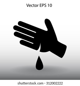 Wound on the hand vector illustration